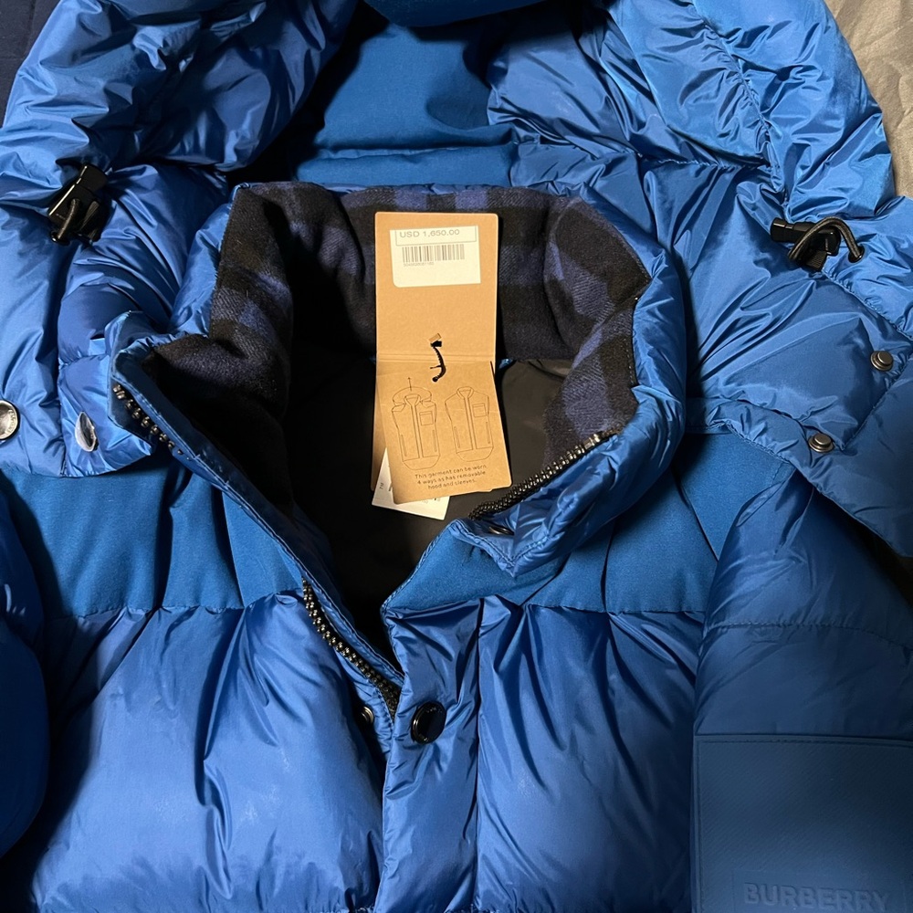 Burberry Blue Puffer Jacket